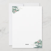 クリスマス・グリーン写真誕生のお知らせ シーズンカード (裏面)