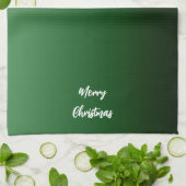 クリスマス グリーン キッチン タオル (折り畳み)