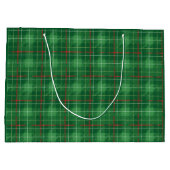 クリスマス グリーン チェック ラージペーパーバッグ (裏面)