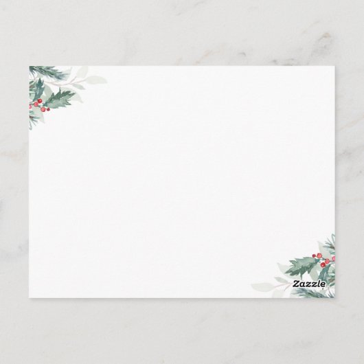 クリスマス・グリーン・ホリデー生誕発表 ポストカード (裏面)