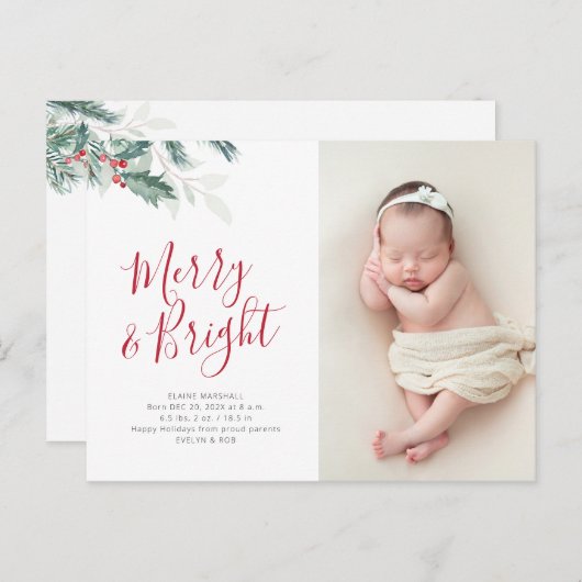 クリスマス・グリーン・ホリデー生誕発表 ポストカード (正面/裏面)