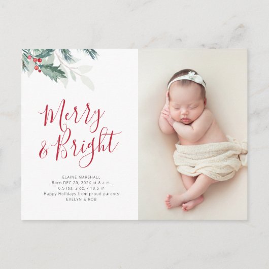 クリスマス・グリーン・ホリデー生誕発表 ポストカード (正面)