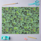 クリスマス グリーン ホーリー ベリー 薄葉紙 (クラフト)