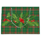 クリスマス グリーン 赤 プライド 飾り ラージペーパーバッグ (正面)