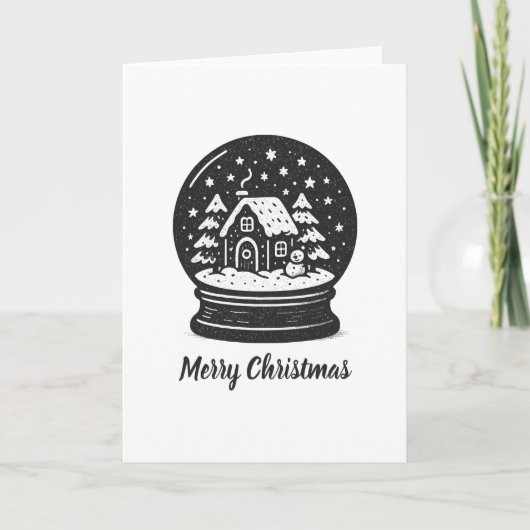 クリスマス・グローブ カード (正面)