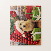 クリスマス-ケアーン・テリア- Roxy ジグソーパズル (縦)