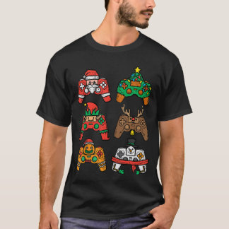 クリスマス ゲーマー コントローラー クリスマス ゲーム男子 少年たち Tシャツ
