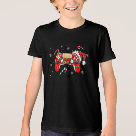 クリスマス ゲーマー コントローラー ホリデー ゲーム デザイン トライブレンドＴシャツ