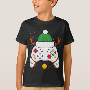 クリスマス ゲーマー ビデオ ゲーム コントローラー ゲームパッド Tシャツ