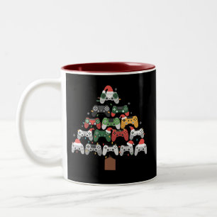 クリスマス ゲーミング ツリー ゲーマー ギフト Xmas プレゼント ツートーンマグカップ