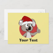 クリスマス・コアラ漫画はがき ポストカード (正面/裏面)