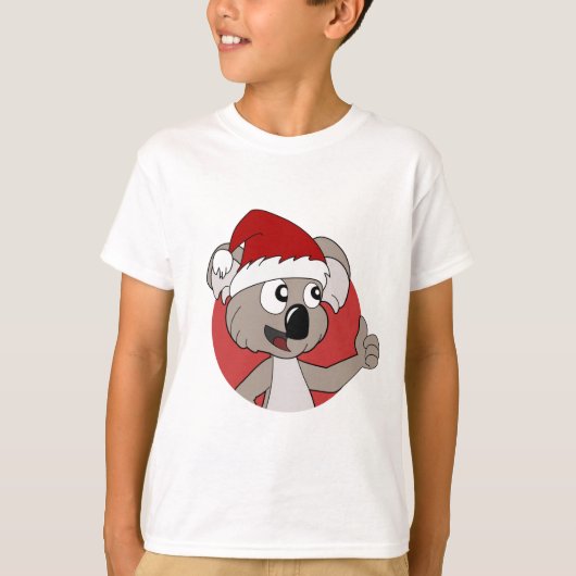 クリスマス コアラ カートゥーン Tシャツ (正面)