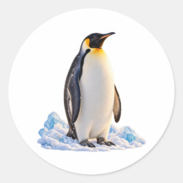 クリスマス コウテイペンギン 南極 冬 ラウンドシール