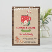 クリスマス・ココアとクッキーのテーマ 招待状 (スタンド正面)