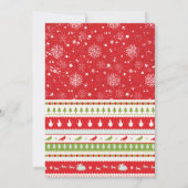 クリスマス・ココアとクッキーのテーマ 招待状 (裏面)