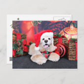 クリスマス – コッカースパニエル犬 – トビー (正面/裏面)