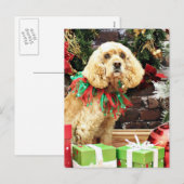 クリスマス – コッカースパニエル犬 – マギー (正面/裏面)