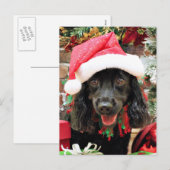 クリスマス – コッカースパニエル犬X – ペッパー (正面/裏面)