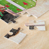 クリスマス-コッカースパニエル-ユリ ジグソーパズル (側面)