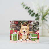 クリスマス-コーギー-パンケーキ シーズンポストカード (スタンド正面)