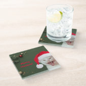 クリスマス・コースターメリー、ヒスマスの願い ガラスコースター (アングル)