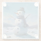 クリスマス・コースター、おもしろいクール、トレンディー ガラスコースター (裏面)