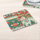クリスマス・コースター スクエアペーパーコースター (アングル)