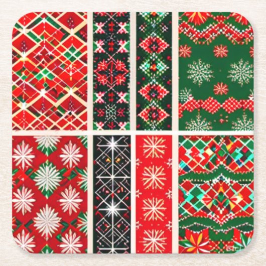 クリスマス・コースター スクエアペーパーコースター (正面)