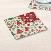 クリスマス・コースター スクエアペーパーコースター (アングル)