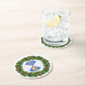 クリスマス・コースター ラウンドペーパーコースター (インサイチュ)