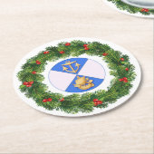 クリスマス・コースター ラウンドペーパーコースター (アングル)