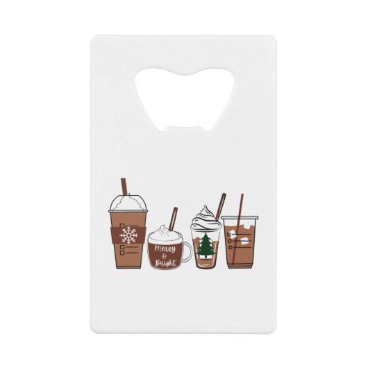 クリスマス・コーヒー クレジットカード栓抜き (正面)