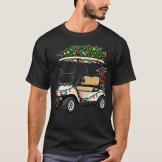 クリスマス ゴルフカート クリスマスライト ホリデーゴルフ Tシャツ