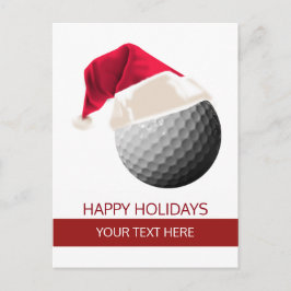 クリスマス ゴルフボール サンタ帽子 ポストカード