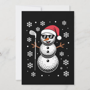 クリスマス ゴルフボール 雪だるま サンタ サングラス クリスマス 招待状