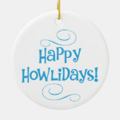 クリスマス・ゴードン・セッター セラミックオーナメント (裏面)