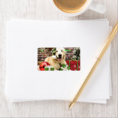 クリスマス – ゴールデンレトリバー – ハドソン ラベル (インサイチュ)