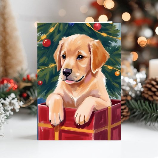 クリスマス ゴールデンレトリバー 子犬 プレゼント
