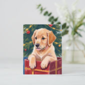 クリスマス ゴールデンレトリバー 子犬 プレゼント (スタンド正面)