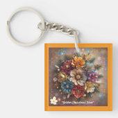 「クリスマス・ゴールデン・グロー」 キーホルダー (正面)