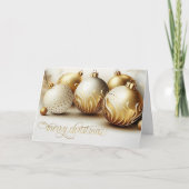 クリスマス ゴールドとホワイトのオーナメント (正面)