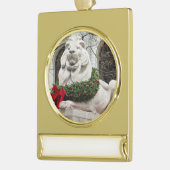 クリスマス ゴールドプレートバナーオーナメント (左)