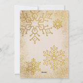 クリスマス ゴールド グリッター スノーフレーク フォト (裏面)