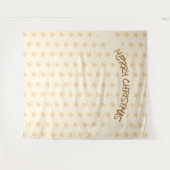 クリスマス ゴールド スター 背景 タペストリー (正面(横))