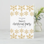 クリスマス ゴールド パーティー 招待状 (スタンド正面)