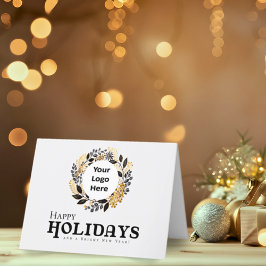 クリスマス ゴールド リース QRコード 企業向け ハッピー