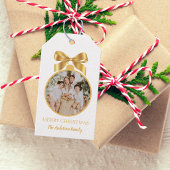 クリスマス ゴールド 写真 オーナメント ギフトタグ