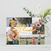 クリスマス ゴールド 4 枚の写真のコラージュ (スタンド正面)