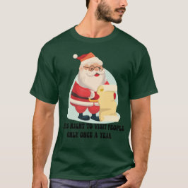 クリスマス・サおもしろいンタ  Tシャツ