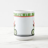 クリスマス サイクリング ホリデー コーヒーマグカップ (中央)